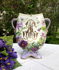SUPERBE VASE ANCIEN LIMOGES PL