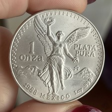 1 OUNCE OZ 1988 MEXICO SILVER