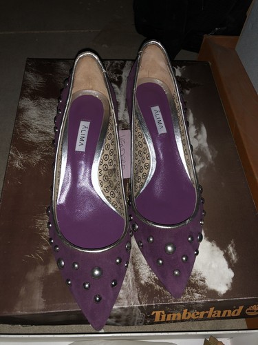 Décolleté viola con - , borchie