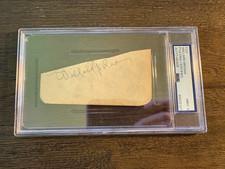 Willard Brown Negro Leagues HOF signed autographed baseball card cut AUTO PSA 9