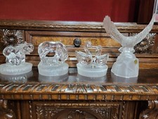Set 4 statuine in cristallo al piombo 24% , Royal Cristal Rock