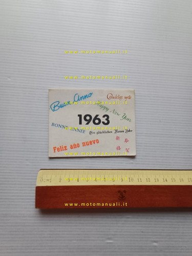Piaggio vespa calendario 1963 - calendario,