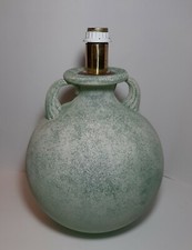 Grande Vaso Lampada SEGUSO Vetro Murano Scavo Venezia Italy Design Modernariato