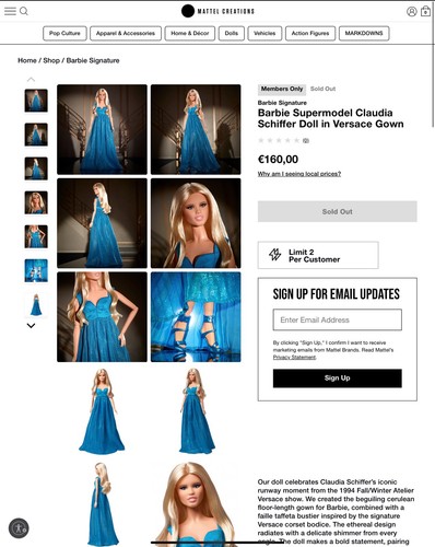 Barbie supermodel claudia - supermodel,