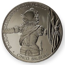 1985 * 5 Balboas Argento