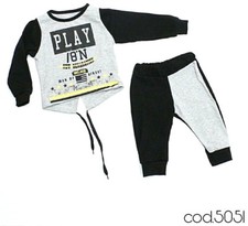 COMPLETO BIMBO COTONE NERO