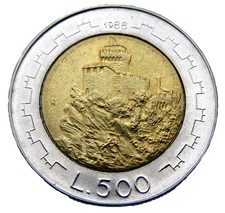 SAN MARINO 1988 500 LIRE