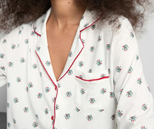 Set Pigiama Donna Fidanzato Agrifoglio Natalizio Festivo 2XS-3XL Regalo Natale