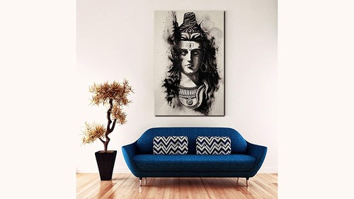 Bella legno signore shiva muro - legno,