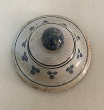 CERAMICA POPOLARE ABRUZZESE-CUCINA-TAVOLA-COPERCHIO DI SALSIERA O ZUPPIERA-'800