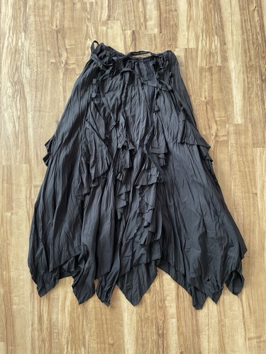Maxi gonna asimmetrica nera
