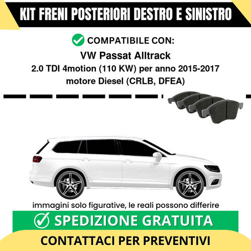 Pastiglie freno posteriori - pastiglie, vw