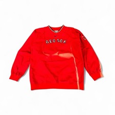 Giacca vintage Red Sox uomo grande rossa giacca a vento centrale mini swoosh MLB anni 90 Nike