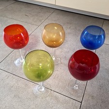 Set Calici Vino rosso in vetro colorato