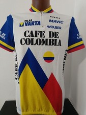 MAGLIA SHIRT CYCLING BIKE CICLISMO VINTAGE CAFE DE COLOMBIA VARTA TG XL