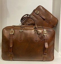 Set 2 valigie in vera pelle THE BRIDGE mai usate, perfettamente conservate 