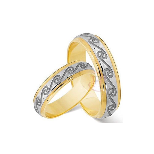 9ct oro giallo bianco 5mm - giallo,