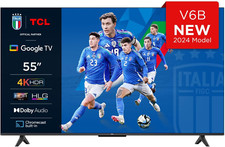 TCL 55V6B TV 55”, 4K HDR, Ultra HD, Google TV con design senza bordi, Dolby Audi