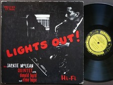 JACKIE MCLEAN DONALD BYRD ELMO HOPE Lights Out! LP PRESTIGE PRLP 7035 RVG MONO