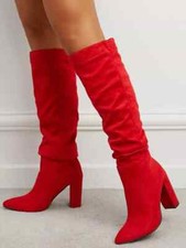 stivali ginocchio donna tacco