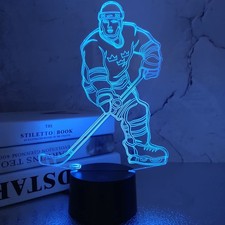 3D Night Lights Ice Hockey