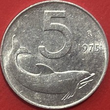 5 Lire 1975 Delfino •