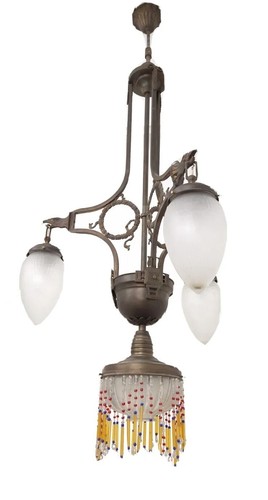 Lampadario art noveau decò - lampadario,