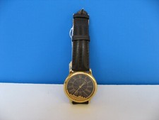 ORIGINALE OROLOGIO QUARZO PALLINE ORO INTERNE NERO COMIP ANNI '90