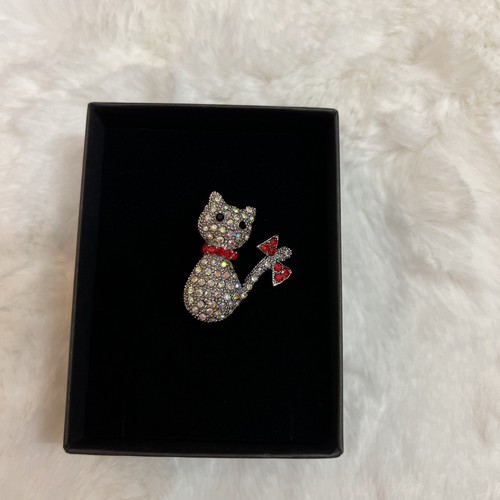 Spilla gatto tono - , argento
