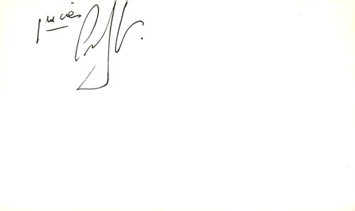Scheda indice 3x5 - , autografata