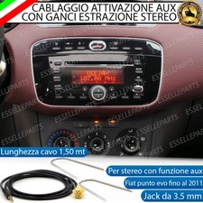 CAVO AUX + KIT SMONTAGGIO STEREO FIAT PUNTO EVO FINO AL 2011 1,5 METRI RETROFIT