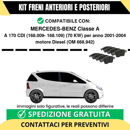 Pastiglie freno ant - ant, +