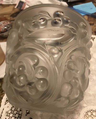 Lalique crystal avalon vase - lalique,