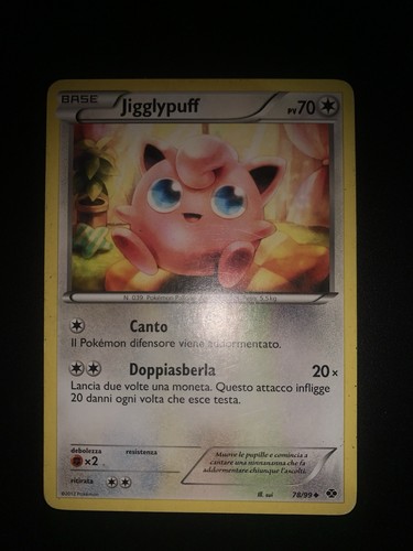 Carta pokemon jigglypuff - pokemon, 78/99