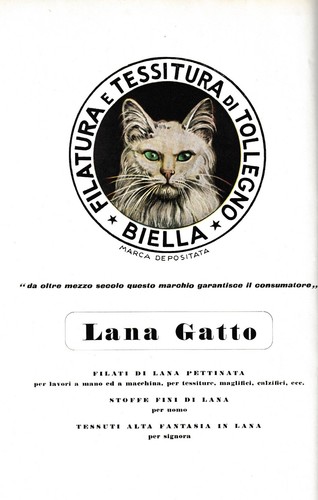 Pubblicita 1957 lana gatto - 1957,