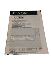 Manuale di istruzioni Denon Lettore CD DCD-625 Operating Instructions