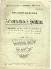 I QUADERNI DEL MONDO OCCULTO  "REINCARNAZIONE E SPIRITISMO"    1928