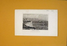 Vecchia stampa antica Ramsgate porto scogliera mare Ocan porto molo barca arte 1845 XIX