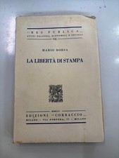 Libro La libertà di stampa Mario Borsa Corbaccio 1925 Res Publica Vol. VII