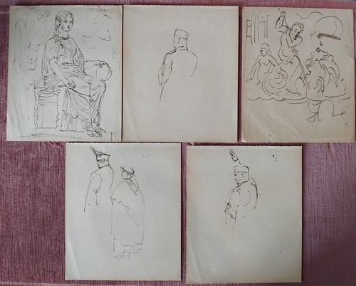 Scuola romana lotto disegni - scuola,