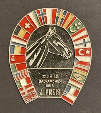 Premio CONCORSO IPPICO 22° chio BAD-AACHEN 1958 4 Preis trofeo equitazione horse
