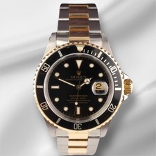Rolex Submariner Data 40mm 18k Oro Giallo & Acciaio Nero Dial Ostrica Watch
