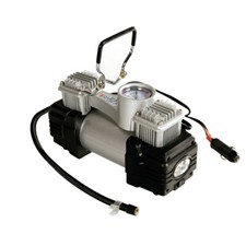 COMPRESSORE ARIA BICILINDRICO PER AUTO PORTATILE, TWIN-AIR KIT 12V - 200W LAMPA