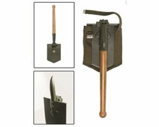 PALA MILITARE TEDESCA MULTIFUNZIONE PIEGHEVOLE CON MANICO IN LEGNO