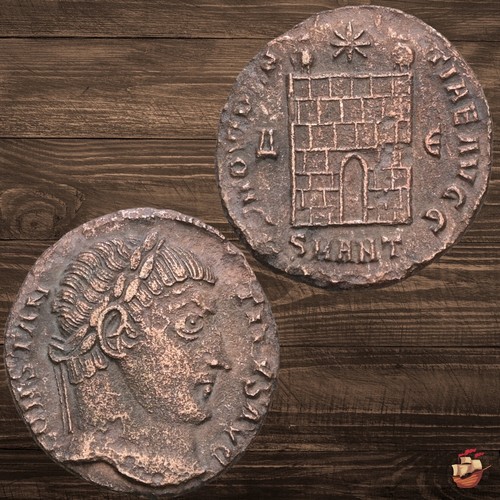 Moneta costantino grande - moneta, i