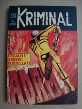 kriminal n° 251 magnus ed.corno 1970 con adesivi