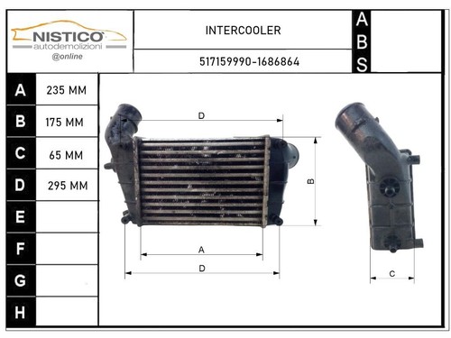 Intercooler per alfa romeo 147 - per,