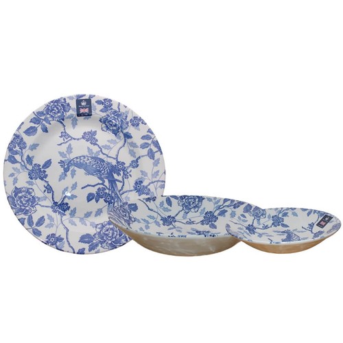 Set piatti ceramica pavone - 3,