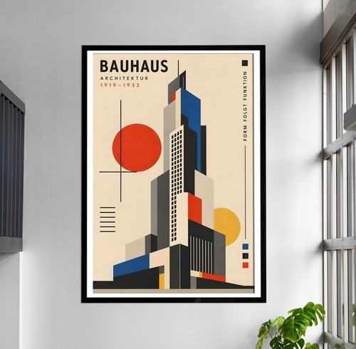 Bauhaus poster design astratto - design,