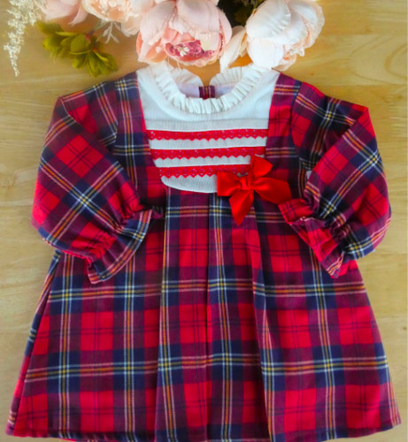 Vestito tartan bambina - tartan, rosso